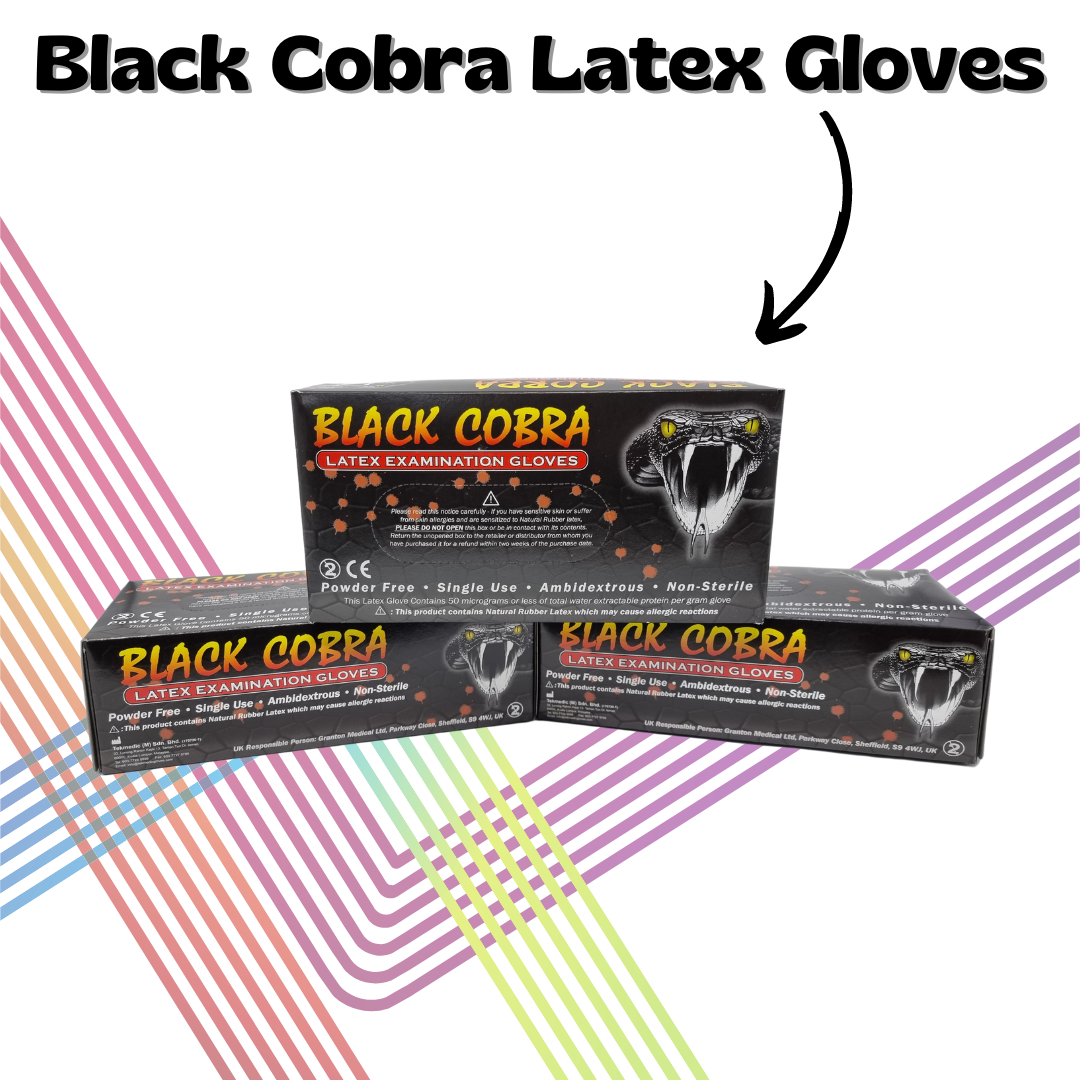 Black Cobra Latex Gloves