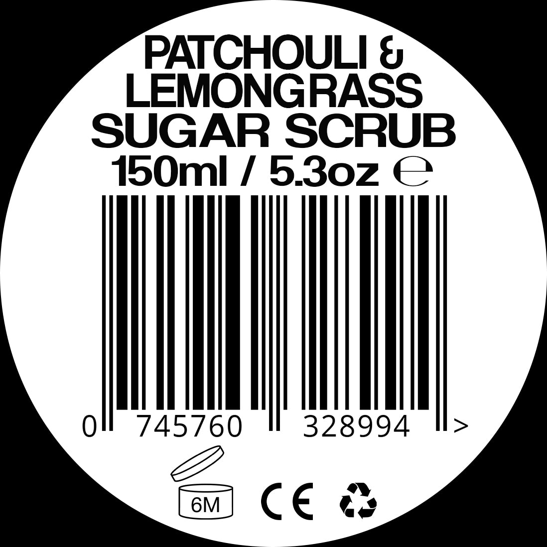 Jollygasm Patchouli and Lemongrass Sugar Scrub